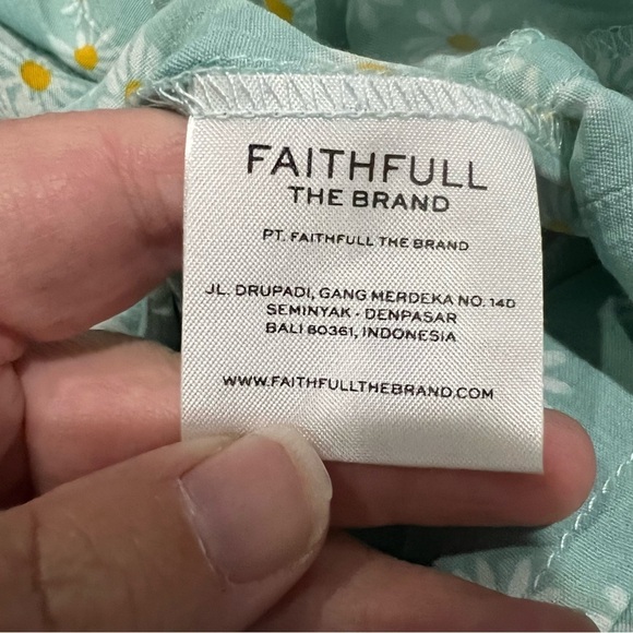 Faithful The Brand Size Large Mira Floral Wrap Mini Dress Y8 - Picture 8 of 8